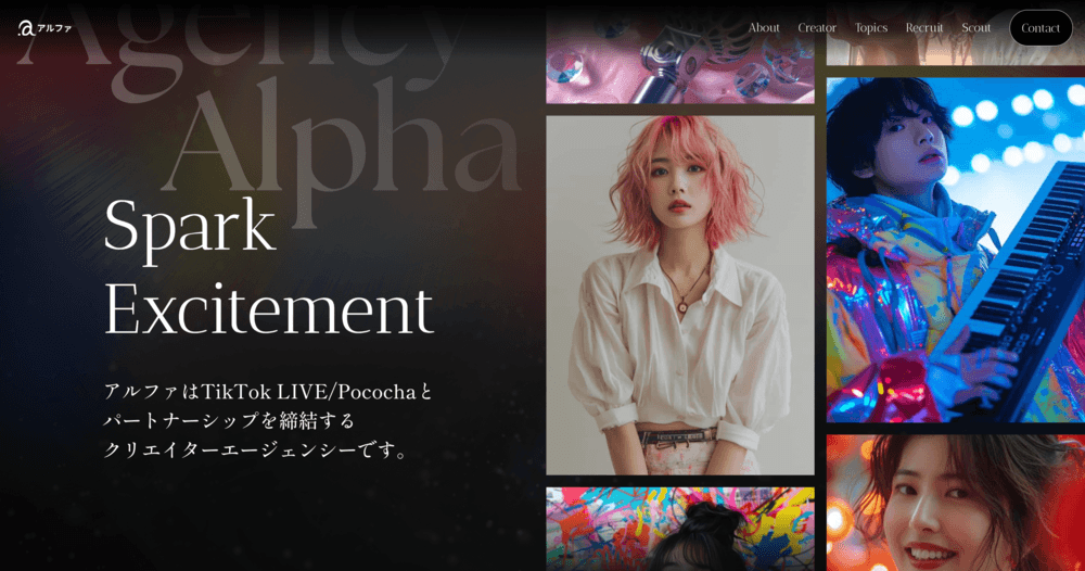 アルファ公式HPのイメージ画像